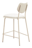Zeal Counter Stool (Set of 4) Light Gray & Beige