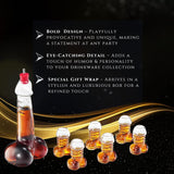 Funny Whiskey Decanter – Unique Glass Decanter for Scotch, Bourbon, Tequila & More – Hilarious Gag Gift with 6 Shot Glasses – Perfect for Parties & Novelty Barware