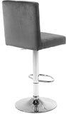 Joel Velvet Adjustable Stool Set of 2 - Luxurious Comfort with Chrome Base for Modern Spaces