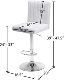 Joel Velvet Adjustable Stool Set of 2 - Luxurious Comfort with Chrome Base for Modern Spaces