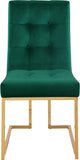 Pierre Contemporary Dining Chair Set - Plush Upholstered Chairs with Gold Metal Frame & Deep Tufting