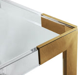 Casper Contemporary Dining Table with Glass Top and Acrylic Legs for a Luxurious Home Atmosphere