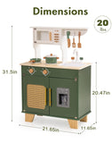 ROBUD Wooden Kids Play Kitchen Set - Vintage Green