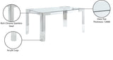 Casper Contemporary Dining Table with Glass Top and Acrylic Legs for a Luxurious Home Atmosphere