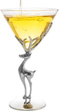 Stag Antler Cocktail Martini Glasses, Set of 2 (Martini / Champagne)