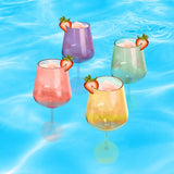 Floating Wine Glasses for Pool - Set of 2-15 OZ (Yellow)