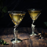 Stag Antler Cocktail Martini Glasses, Set of 2 (Martini / Champagne)