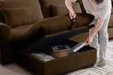 PERTH 86" Loveseat with 2 Ottomans