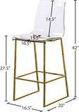 Lumen Contemporary Counter Stool - Chic Metal Frame with Acrylic Seat for Stylish Breakfast Bar Use