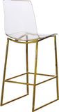 Lumen Contemporary Counter Stool - Chic Metal Frame with Acrylic Seat for Stylish Breakfast Bar Use