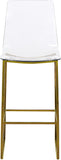 Lumen Contemporary Counter Stool - Chic Metal Frame with Acrylic Seat for Stylish Breakfast Bar Use