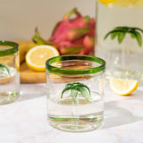 Palm Tree Pitcher & 4 Glasses Set Decanter, 9 oz