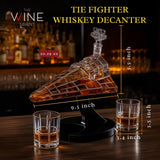 Galactic Command Cruiser Decanter Set | Handmade Glass | 17 Oz