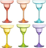 The Wine Savant Hand Blown Colorful Margarita (Set of 6)