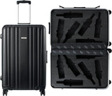 Wine Bottle Suitcase Aluminum | Holds 12 Standard 750 ML Bottles | Universal Airplane Luggage Case, TSA Approved Wheeled Bag For Professionals & Consumers, Gift For Wine Lovers, Connoisseurs (26 IN)