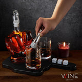 Middle Finger Whiskey Decanter Set With Whiskey Stones - Scotch