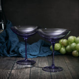 Champagne Coupes 12oz by The Wine Savant - (2, Lavender)