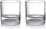 The Wine Savant Golf Ball Whiskey Glasses Set of 2-8oz Golf Gifts (2 pack)
