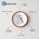 Hummingbird Terracotta Wall Plates Set of 2 8 Inch Decor (8 Units)