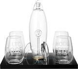 Cryptocurrency Decanter, 450ml Four 12 oz Glasses