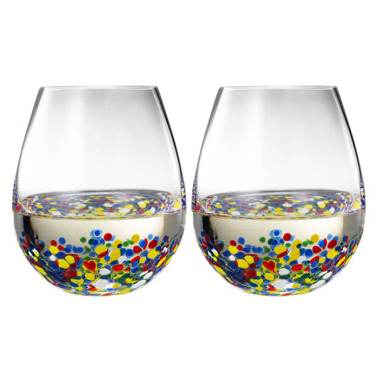 Large Stemless Wine Glasses – Set of 2-14oz