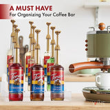 Acrylic Bottle Holder, Coffee Syrup Rack Display Case | 3-Tiered 9 Bottle