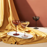 Vintage Art Deco Coupe for Champagne, Martini, Cocktails | Set of 6 | 7 oz (Muted)