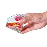 Set of 4 Diamond Whiskey & Wine Glasses 10oz (Iridescent)