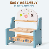 ROBUD Mini Wooden Play Tool Workbench Set