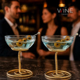 Snake Serpent Cocktail Glasses - 2 Set