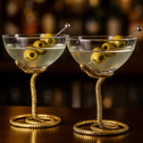 Snake Serpent Cocktail Glasses - 2 Set