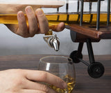 (EU ONLY) Whiskey-Dekanter-Set und Gläser, antikes Holz-Flugzeug
