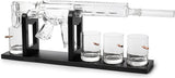 (EU ONLY) AR15 Gun Whisky-Dekanter-Set mit Whiskey-Kugelkühlern – Limited Edition Eleganter Rifle Gun Whisky-Dekanter mit 6 Whiskey-Edelstahl-Kugelkühlern und 4 Bullet-Whiskygläsern