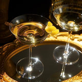 Vintage Crystal Coupe Glasses, Set of 2 (8 OZ)