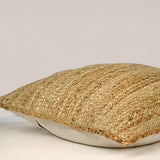Jute Braided Decorative Pillow Cover, 18 x 18 inch, Natural