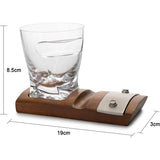 Glass & Coaster & with A Unique Whiskey Glass Slot