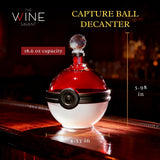Monster Trainer Capture Sphere Whiskey, Wine Decanter Red White Glass Liquor Bottle 18.6oz