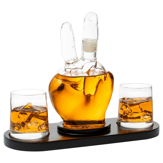 Peace Sign Wine and Whiskey Decanter 750ml