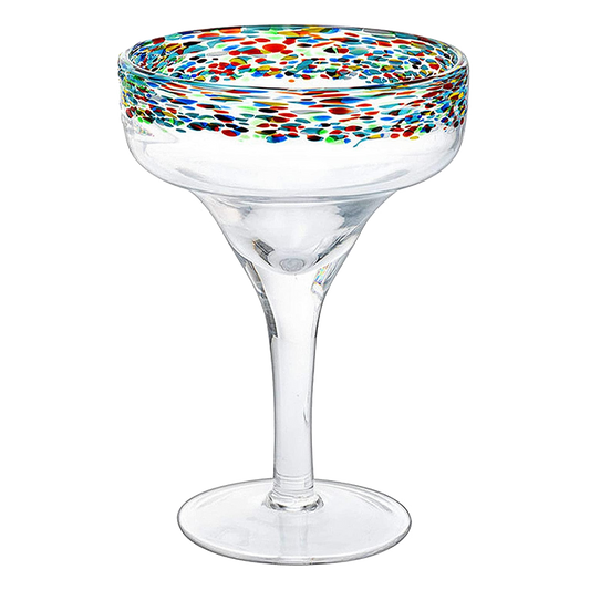 Mexican Margarita Hand Blown Glass - Set of 4 - Large 16oz