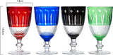 Crystal Italian Multicolor Design Cups -Set of 4
