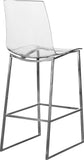 Lumen Contemporary Counter Stool - Chic Metal Frame with Acrylic Seat for Stylish Breakfast Bar Use