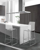 Lumen Contemporary Counter Stool - Chic Metal Frame with Acrylic Seat for Stylish Breakfast Bar Use
