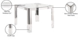 Casper Dining Table - Luxe Gold Frame with Clear Glass Top & Acrylic Legs for Stylish Dining Experience