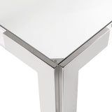 Casper Dining Table - Luxe Gold Frame with Clear Glass Top & Acrylic Legs for Stylish Dining Experience