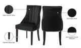 Oxford Velvet Dining Chair Set - Luxurious Curved Back, Deep Tufting & Chrome Nailheads for Elegance