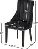 Oxford Velvet Dining Chair Set - Luxurious Curved Back, Deep Tufting & Chrome Nailheads for Elegance