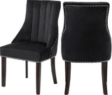 Oxford Velvet Dining Chair Set - Luxurious Curved Back, Deep Tufting & Chrome Nailheads for Elegance