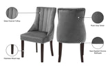 Oxford Velvet Dining Chair Set - Luxurious Curved Back, Deep Tufting & Chrome Nailheads for Elegance
