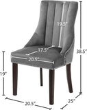 Oxford Velvet Dining Chair Set - Luxurious Curved Back, Deep Tufting & Chrome Nailheads for Elegance