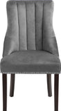 Oxford Velvet Dining Chair Set - Luxurious Curved Back, Deep Tufting & Chrome Nailheads for Elegance